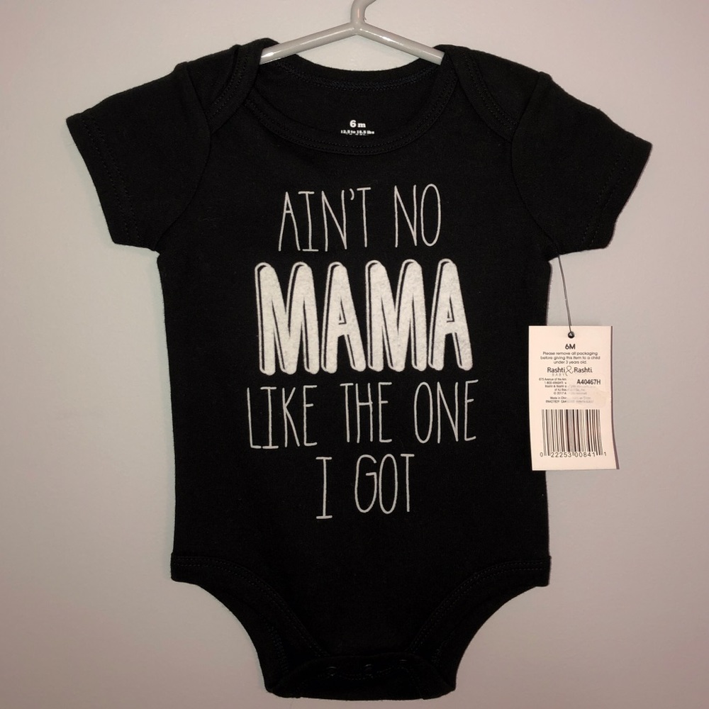 Babies With Attitude (BWA) black onesie